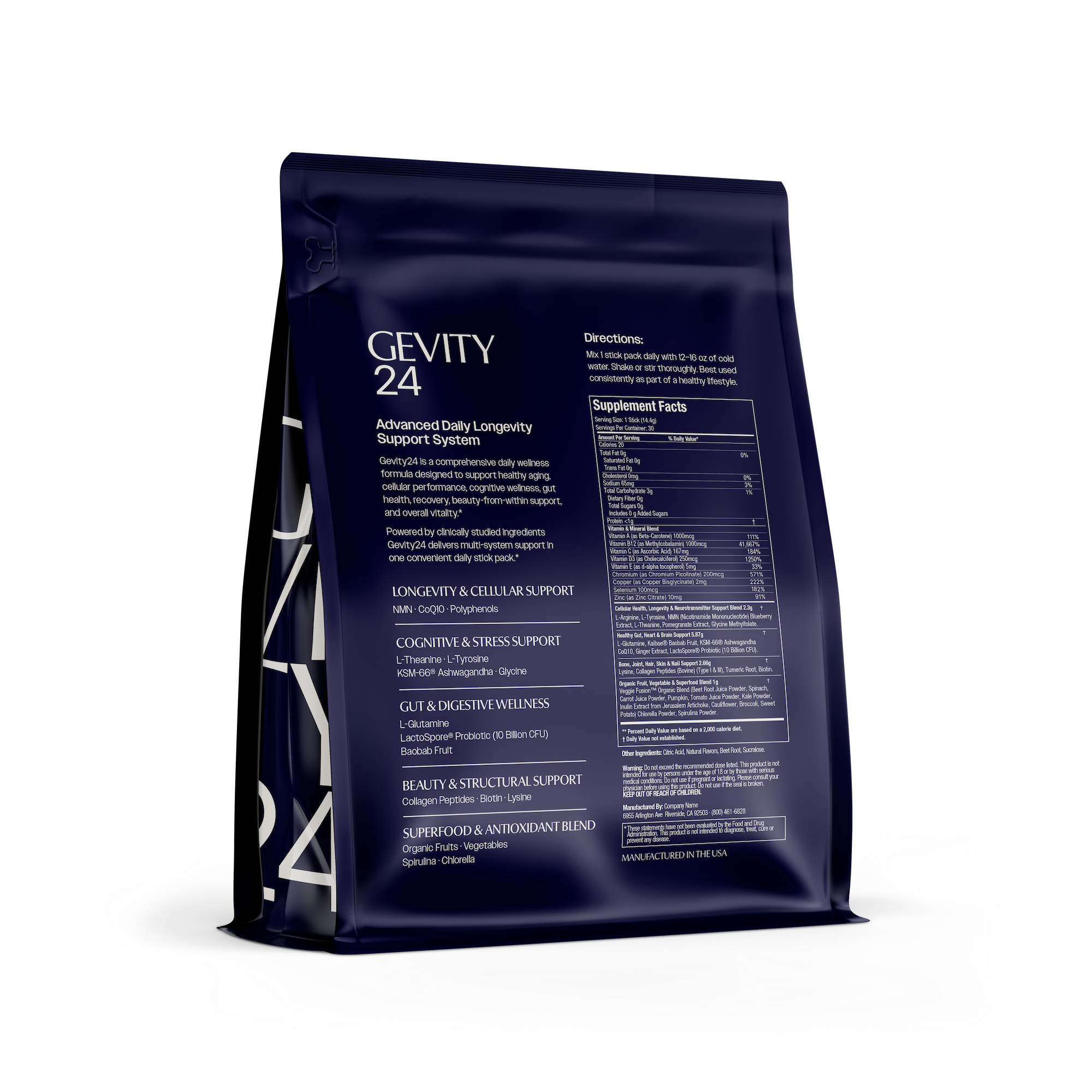 Gevity24 Daily Longevity + Wellness Formula